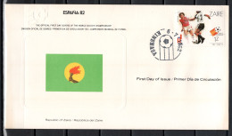 Congo - Zaire 1982 Football Soccer World Cup Commemorative FDC - 1982 – Spain