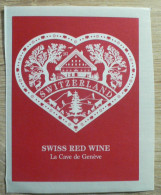 THEME COEUR : ETIQUETTE SWISS RED WINE - ETIQUETTE DE VIN SUISSE - NEUVE - Hearts