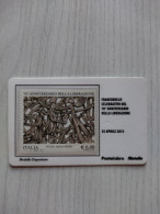 2015 ITALIA "70° ANNIVERSARIO DELLA LIBERAZIONE" Tessera Filatelica - Philatelic Cards