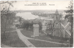 CPA DE VILLENEUVE-SAINT-GEORGES  (VAL DE MARNE)  CRUE DE LA SEINE - PANORAMA - Villeneuve Saint Georges