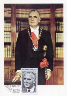 Carte  Maxi  1975 Premier Jour: PRESIDENT POMPIDOU - 1970-1979