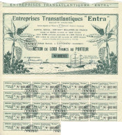Titre De 1949 - Entreprises Transatlantiques - Entra - Dahomey - Déco - - Navigazione