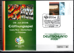 Germany 2006 Football Soccer World Cup Commemorative Cover Opening Match Costa Rica - Germany - 2006 – Duitsland