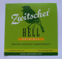 THEME OISEAU : ETIQUETTE BIERE ZWITSCHER HELL ORIGINAL - NEUVE - Bier