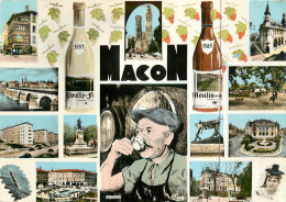 71* MACON Multi Vues  « pouilly » «  Moulin A Vent » (CPSM 10x15cm)    RL18,0900 - Macon