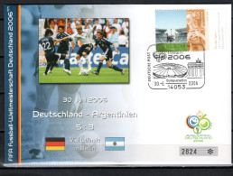 Germany 2006 Football Soccer World Cup Commemorative Cover Quarterfinal Germany - Argentina 5:3 - 2006 – Duitsland