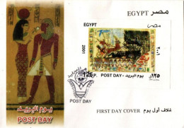 EGYPTE 2001 FDC - Lettres & Documents