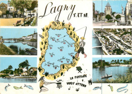 77* LAGNY  Multi Vues  (CPSM 10x15cm)      RL18,1442 - Lagny Sur Marne