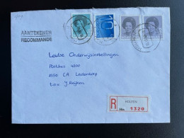 NETHERLANDS 1983 REGISTERED LETTER HOUTEN TO LEIDERDORP 16-09-1983 NEDERLAND AANGETEKEND - Covers & Documents