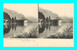 A904 / 381 Suisse Chateau De Chillon Et Lac De Geneve - Carte Stéréoscopique - Genève