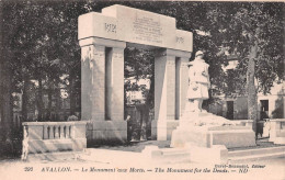 89 AVALLON   Le Monument Aux Morts  (Scan R/V) N° 22 \MR8004 - Avallon