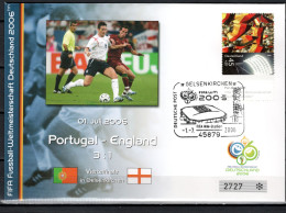 Germany 2006 Football Soccer World Cup Commemorative Cover Quarterfinal Portugal - England 3:1 - 2006 – Deutschland