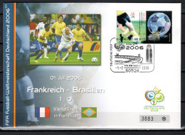 Germany 2006 Football Soccer World Cup Commemorative Cover Quarterfinal France - Brazil 1:0 - 2006 – Duitsland