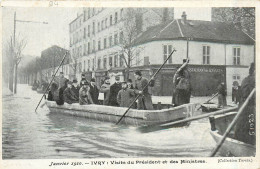 94* IVRY  Crue 1910  Visite Du President Et Des Ministres      RL29,1426 - Ivry Sur Seine