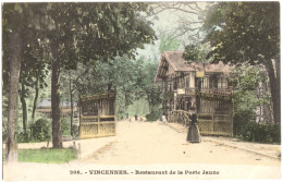 CPA DE VINCENNES  (VAL DE MARNE)  RESTAURANT DE LA PORTE JAUNE - Vincennes