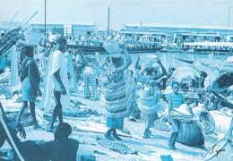 MALI Ex Soudan Français   MOPTI Scène De Marché Au Bord Du Fleuve Carte Bleue         (Scan R/V) N°    24     \MR8054 - Malí