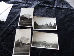 P-227  , Lot De 4 Photos, Carnac, Menhir Et Dolmen, 1935 - Luoghi