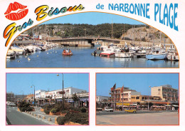 11 NARBONNE Plage Multivue Souvenir  De La Ville Gros Bisous              (Scan R/V) N°   4   \MR8079 - Narbonne