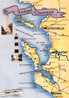 17  Rochefort Royan La Rochelle Ré Oléron Carte Map Plan Charente Maritime     (Scan R/V) N°   55   \MR8074 - La Rochelle