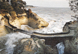 17 SAINT PALAIS SUR MER  Le Petit Pont De La Corniche Un Jour De Tempète                 (Scan R/V) N°   1   \MR8082 - Saint-Palais-sur-Mer