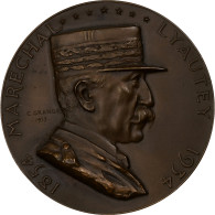 France, Médaille, Comité Centrale Du Centenaire, Maréchal Lyautey, 1954 - Altri & Non Classificati