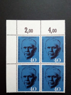 DEUTSCHLAND MI-NR. 344 POSTFRISCH(MINT) 4er BLOCK MITLÄUFER 1960 GEORGE C. MARSHALL - Unused Stamps