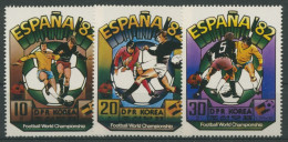 Korea (Nord) 1981 Fußball-WM'82 Spanien 2094/96 Postfrisch - Korea, North