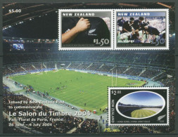 Neuseeland 2004 SALON DU TIMBRE Rugbyspieler Block 173 Postfrisch (C25712) - Blocs-feuillets