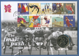 Großbritannien 2011 Olympische Spiele London Numisbrief 5 Pfund Radrennen (N30) - 5 Pounds