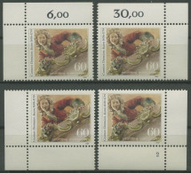 Bund 1989 250. Todestag Cosmas Damian Asam 1420 Alle 4 Ecken Postfrisch (E668) - Unused Stamps