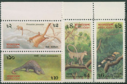 Bangladesch 1991 Gefährdete Tiere Zusammendrucke 365/68 ZD Postfrisch - Bangladesh