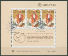 Portugal - Azoren 1985 Europa CEPT Jahr Der Musik Block 6 Gestempelt (C90936) - Azores