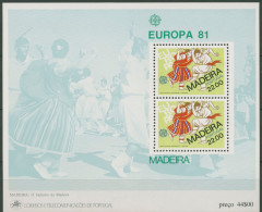 Portugal - Madeira 1981 Europa CEPT Folklore Block 2 Postfrisch (C90970) - Madère