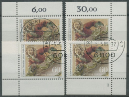 Bund 1989 250. Todestag Cosmas Damian Asam 1420 Alle 4 Ecken Gestempelt (E670) - Oblitérés