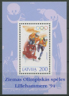 Lettland 1994 Olympische Spiele Lillehammer Bob Block 4 Postfrisch (C92895) - Lettonia