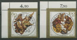 Bund 1989 Weihnachten 1442/43 Ecke 1 Oben Links Mit TOP-Stempel (E716) - Oblitérés