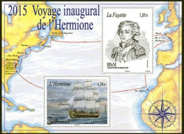 SAINT PIERRE & MIQUELON - Voyage Inaugural De L'Hermione - Unused Stamps