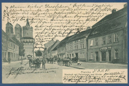 Prenzlau Neustadt Mit Pulverturm Und Kirche, Gelaufen 1905 (AK3603) - Prenzlau