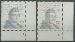 Bund 1989 200. Geb. Franz Xaver Gabelsberger 1423 Ecke 4 FN 1,2 Postfr. (E676) - Nuevos