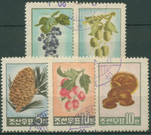 Korea (Nord) 1960 Pflanzen Wildfrüchte Wein, Weiki 218/22 Gestempelt - Korea (Nord-)