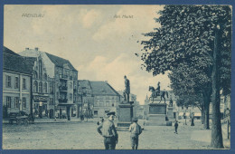 Prenzlau Am Markt Denkmäler Warenhaus Max Levy, Gelaufen 1910 (AK3578) - Prenzlau