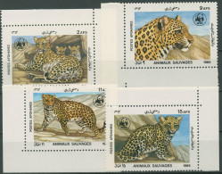 Afghanistan 1985 WWF Tiere Leoparden 1453/56 Ecke Postfrisch - Afganistán