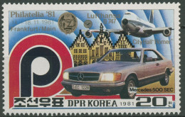 Korea (Nord) 1981 Briefmarkenmesse Frankfurt Römer Mercedes 2182 Postfrisch - Korea, North