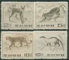 Korea (Nord) 1964 Tiere Luchs Bengalkatze Leopard Marder 558/61 Postfrisch - Korea (Nord-)