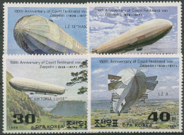 Korea (Nord) 1988 Ferdinand Graf Zeppelin Luftschiffe 2948/51 Postfrisch - Korea, North