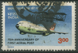 Indien 1986 Flugpost Flugzeuge Airbus Doppeldecker 1054 Gestempelt - Used Stamps