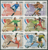 Kambodscha 1998 Fußball-WM Frankreich 1786/91 Postfrisch - Cambogia