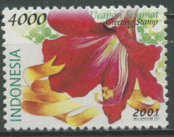 Indonesien 2001 Grußmarken Blumen Amaryllis 2106 Postfrisch - Indonesia