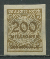 Deutsches Reich 1923 Korbdeckel UNGEZÄHNT! 323 APa U Mit Falz - Unused Stamps