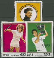 Korea (Nord) 1987 Tennis Roland Garros, Steffi Graf, I. Lendl 2889/91 Postfrisch - Corea Del Norte